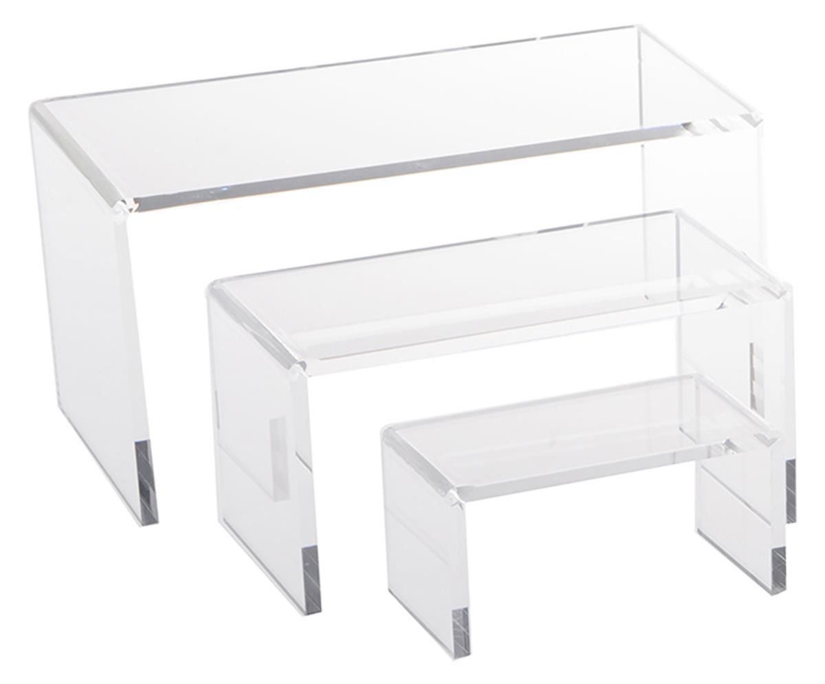 Medium Low Riser Set Clear Acrylic Display Jewelry Showcase