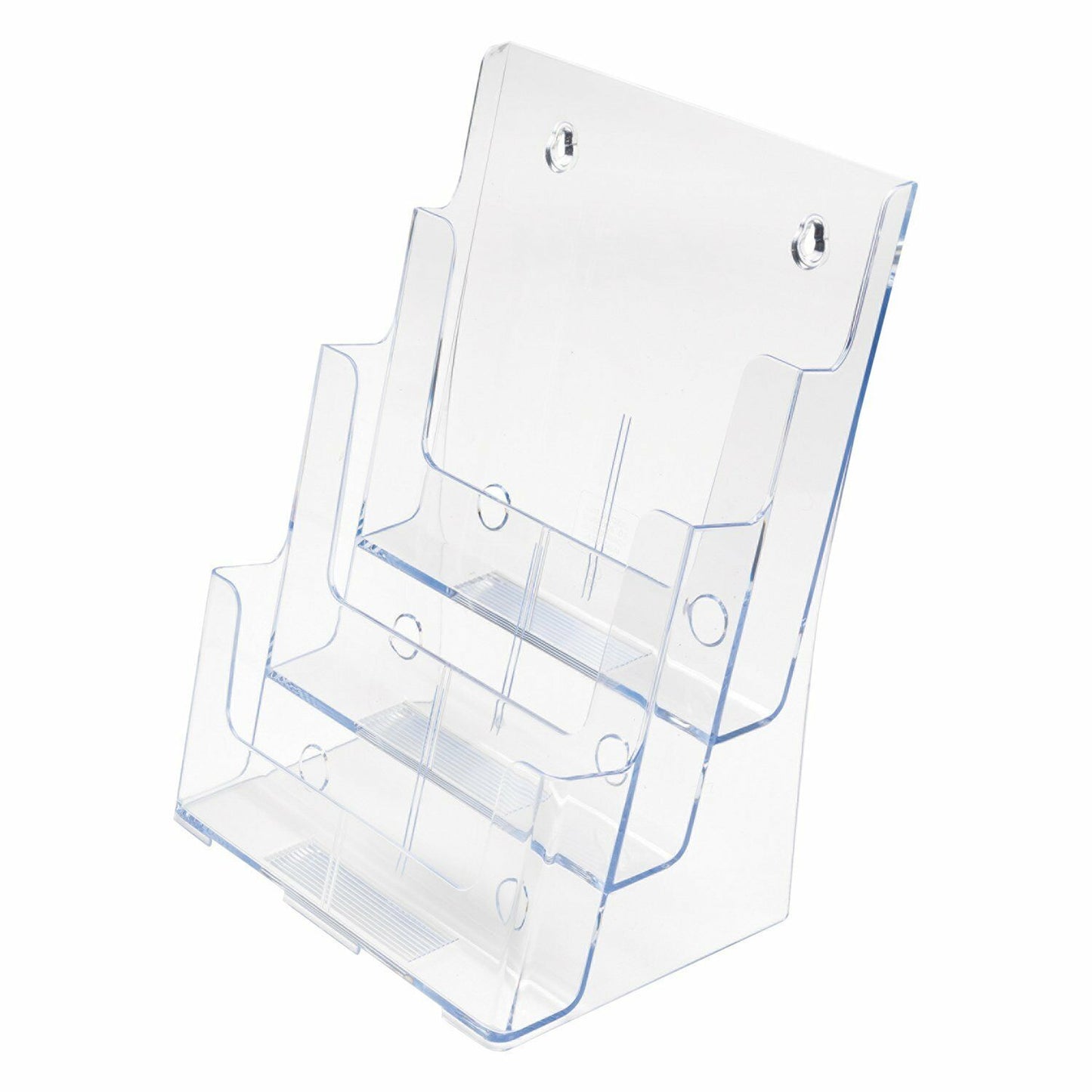 3-Tier Brochure Holder Magazine Literature Holder Clear 8.5"x11" with Divider