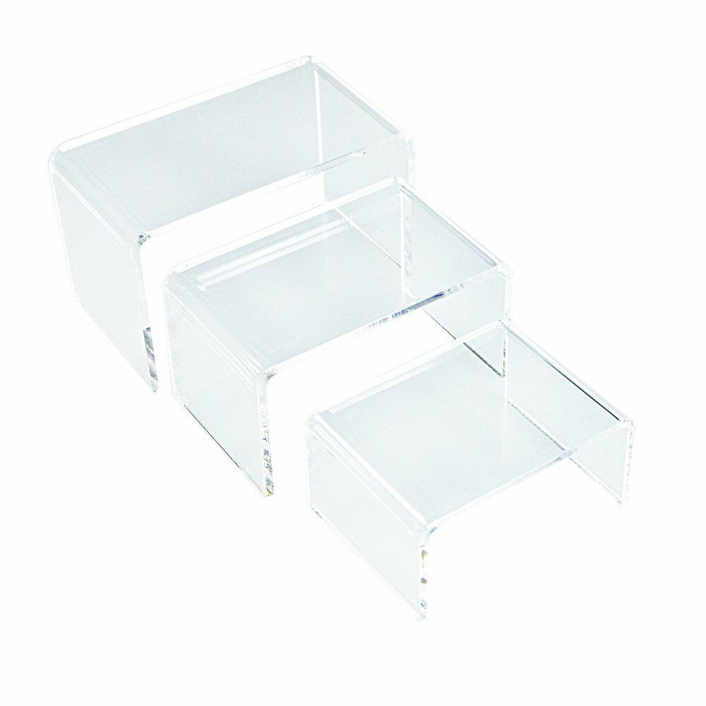 3 Piece Small Acrylic Riser Jewelry Display Set