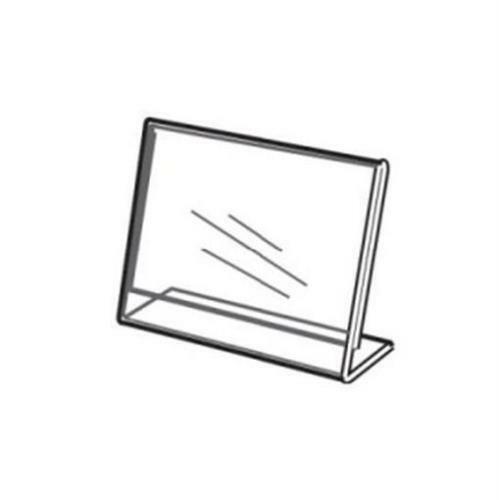 4"x2" Business Card Clear Acrylic Sign Holder Slant Back Display