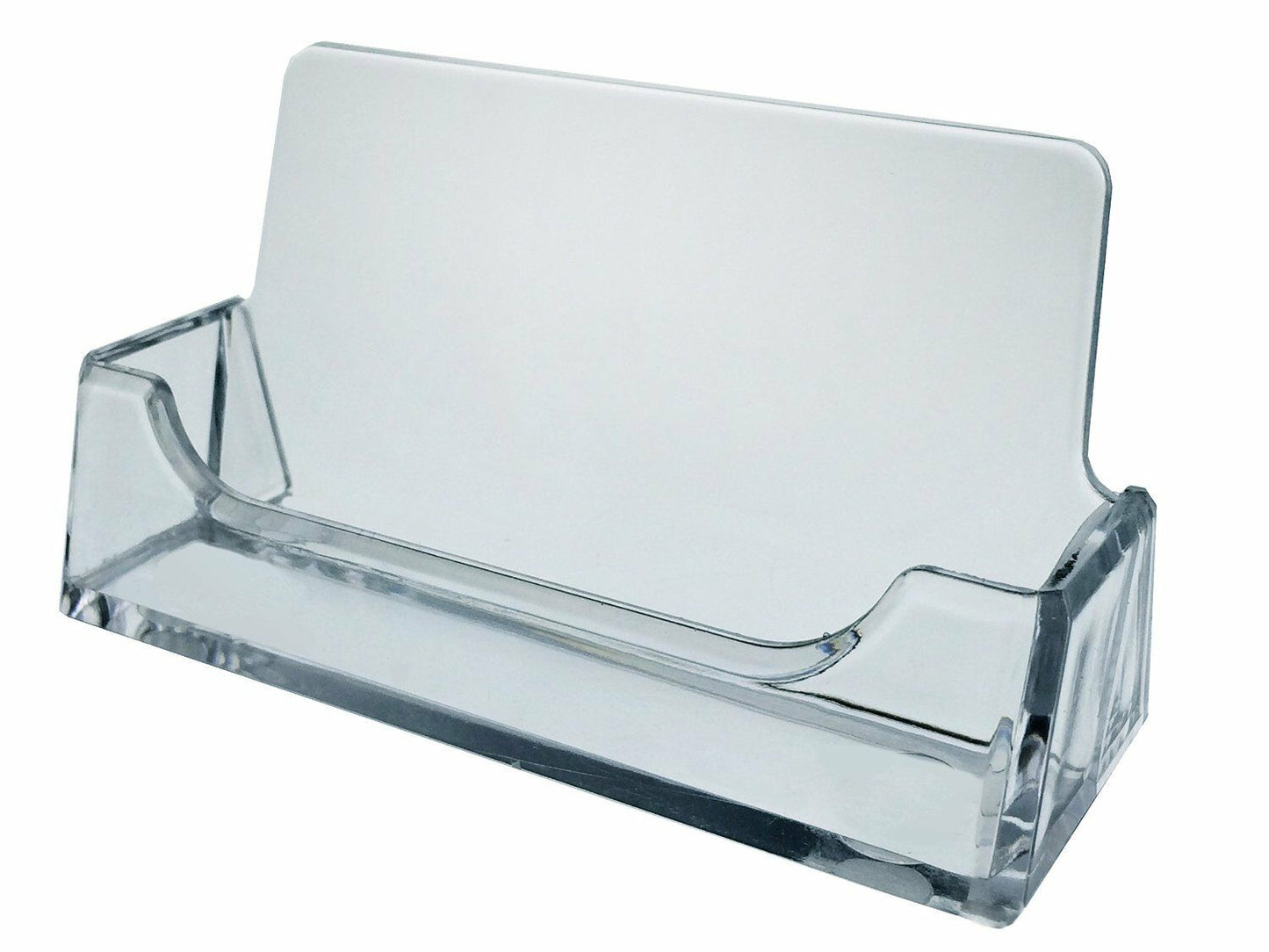 Clear Desktop Business Card Holder Counter Top Displays Acrylic Plastic