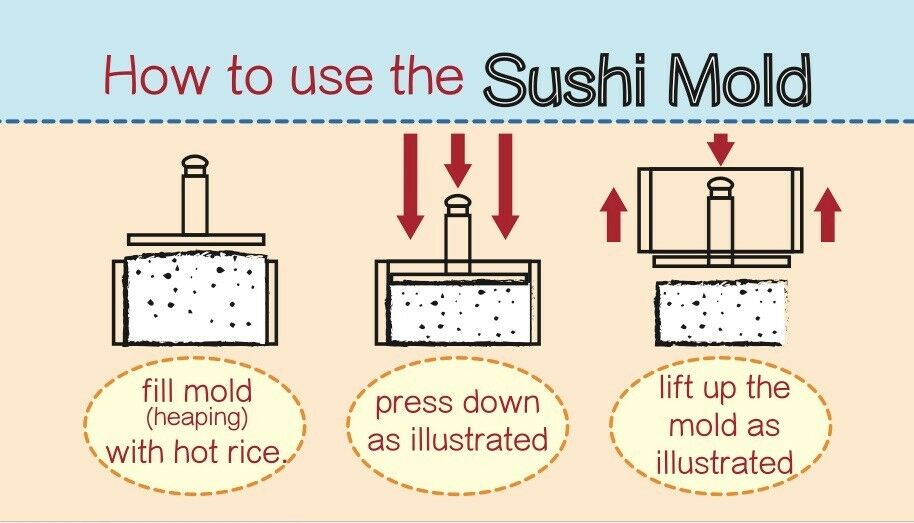 Premium Blue Round Rod Handle Single Acrylic Spam Musubi Sushi Maker FDA Safe
