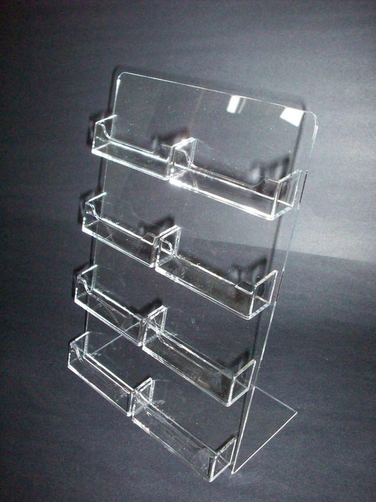8 Multi Pocket Clear Plastic Acrylic Business Card Holder Countertop Desktop