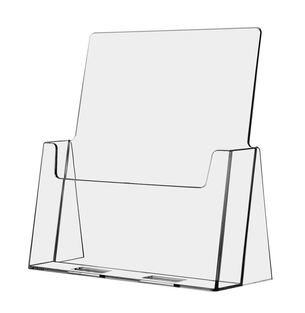 Large Brochure Holder Flyer Stand Clear Display 8.5"x11"