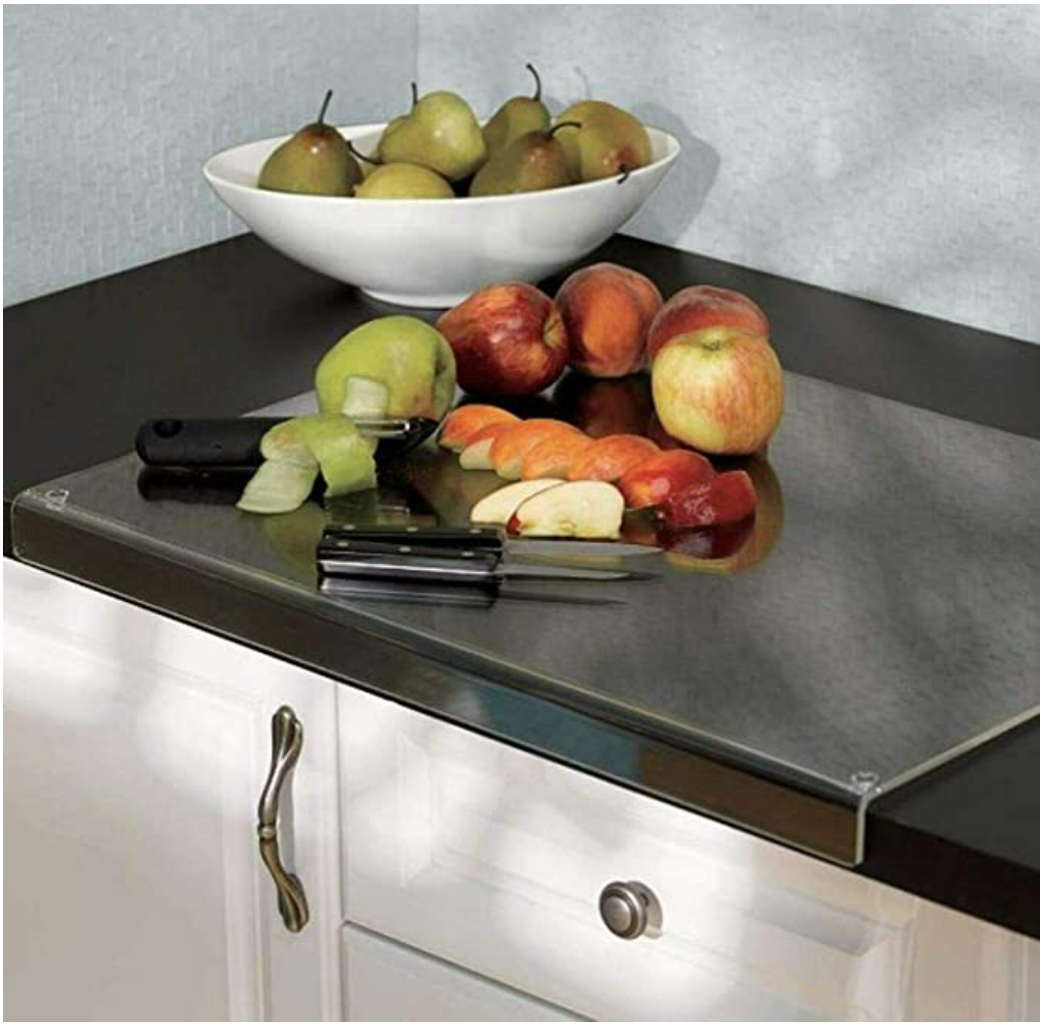Clear Cutting Board for Kitchen with Lip with Non Slip 24" Wide x 18" Long
