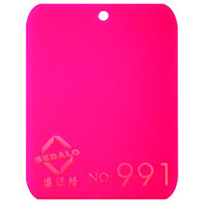 1/8" (3mm) Pink Fluorescent Acrylic 12"x12" Cast Plexiglass Sheet
