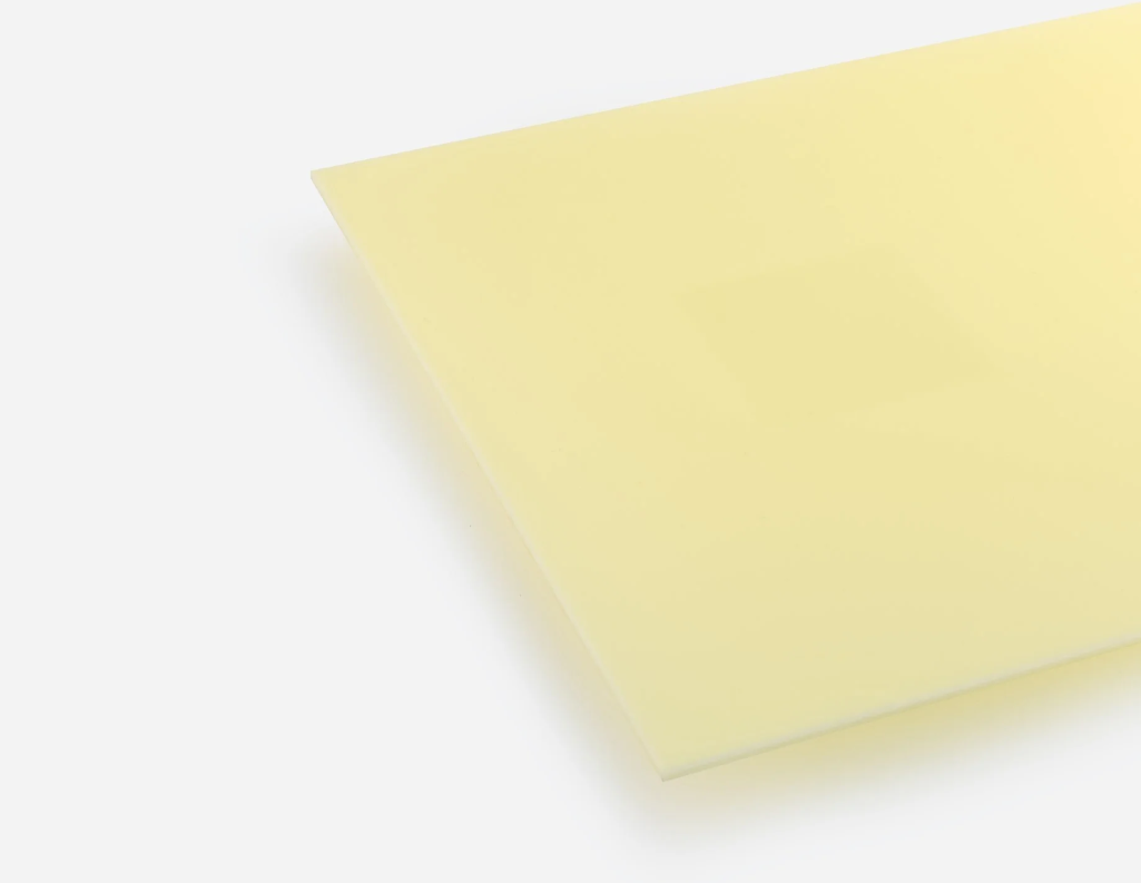 1/8" Cream Ivory Solid Color Acrylic Plexiglass Sheet - 12x12 Inch Nominal Size for Crafts, DIY, and Art Projects Solid Acrylic Panel with Versatile Applications