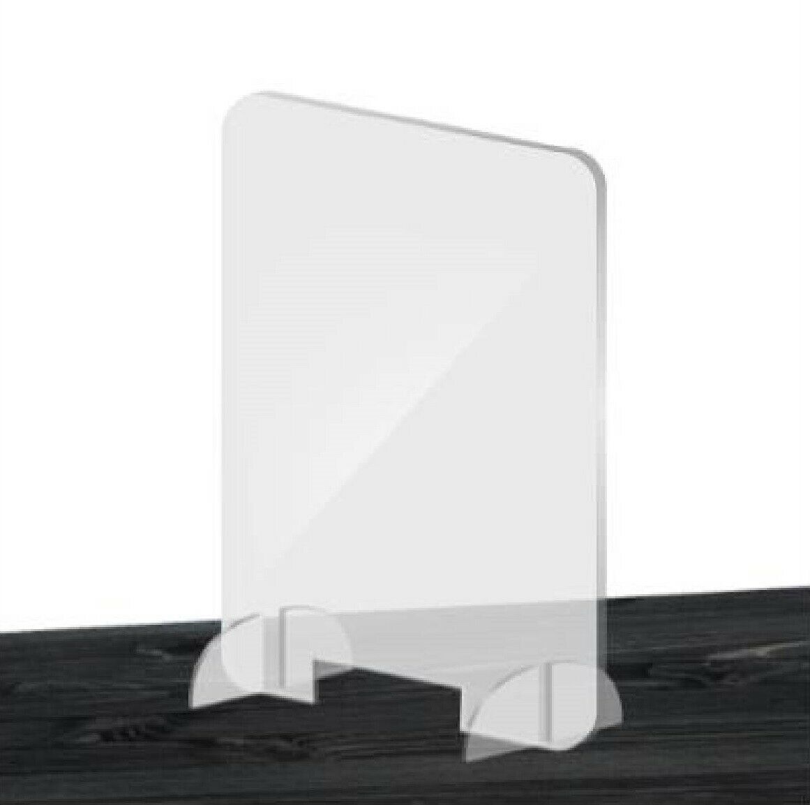 Clear Plexiglass Sneeze Guard 16"W x 30"H Germ Shield For Protection Free Standing Desktop