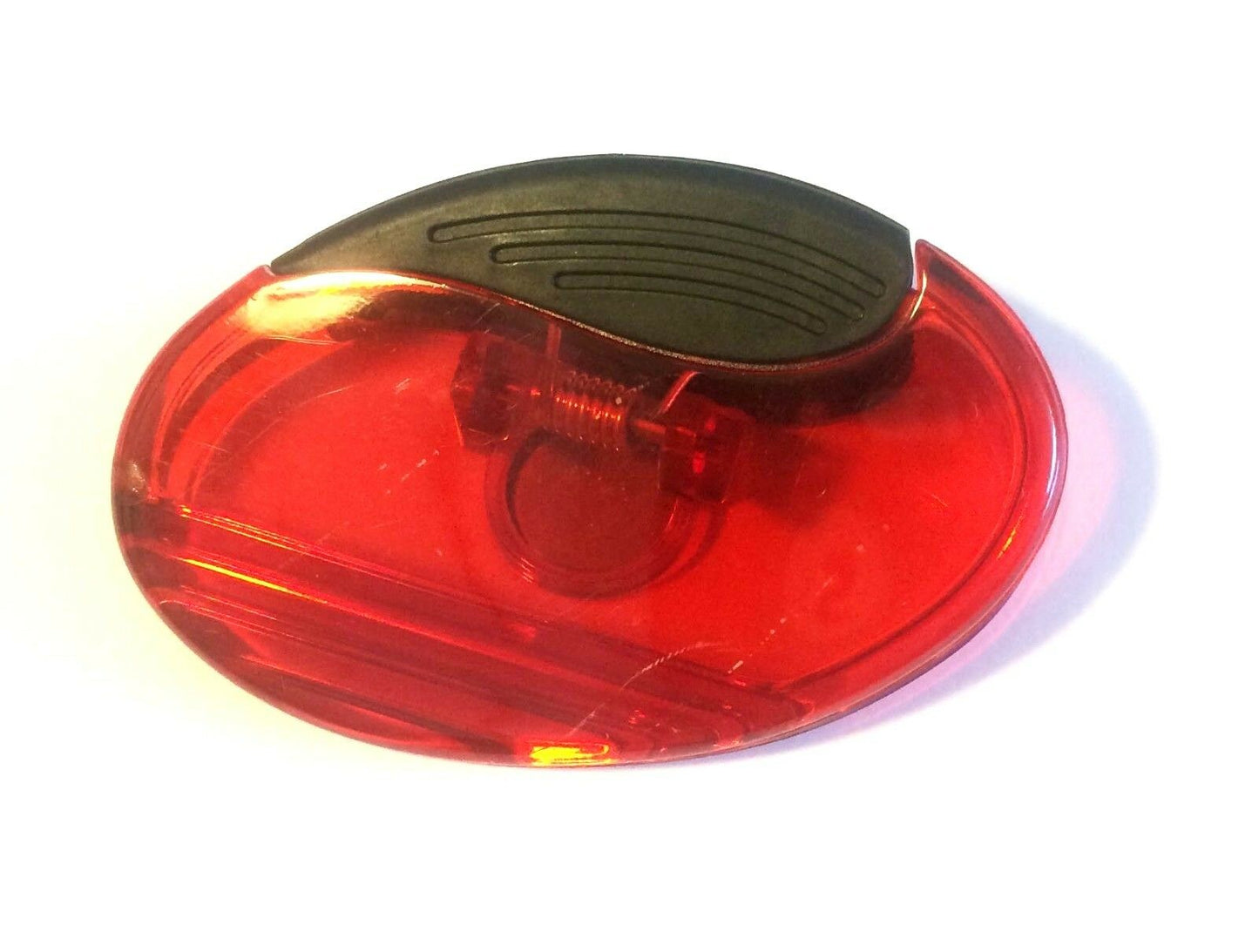 Plastic Magnetic Clip/ Chip Clip/ Bag Clip Red Oval Shaped 2 PACK