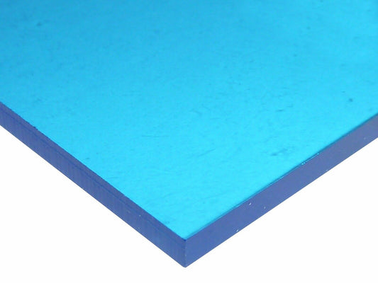 1/8" (3mm) Blue Neon Acrylic Plexiglass Sheet 12"x12"