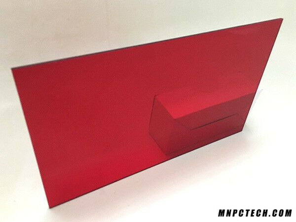 1/8" Translucent Dark Red Acrylic Plexiglas Sheet 12" x 12" Cast Acrylic