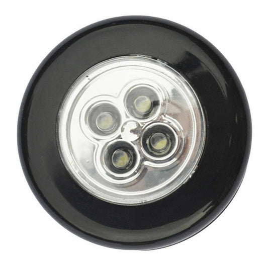 5 Pack Stick-on Push Light 4LED Battery-powered Night Light Black