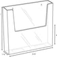 Wall Mount Sign Brochure Holder 8.5x11" Clear Plastic Top Quality