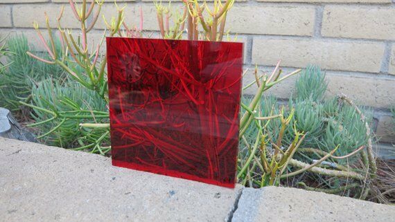 2 PACK 1/4" Translucent Dark Red Acrylic Plexiglas Sheet 8" x 12" Cast Acrylic