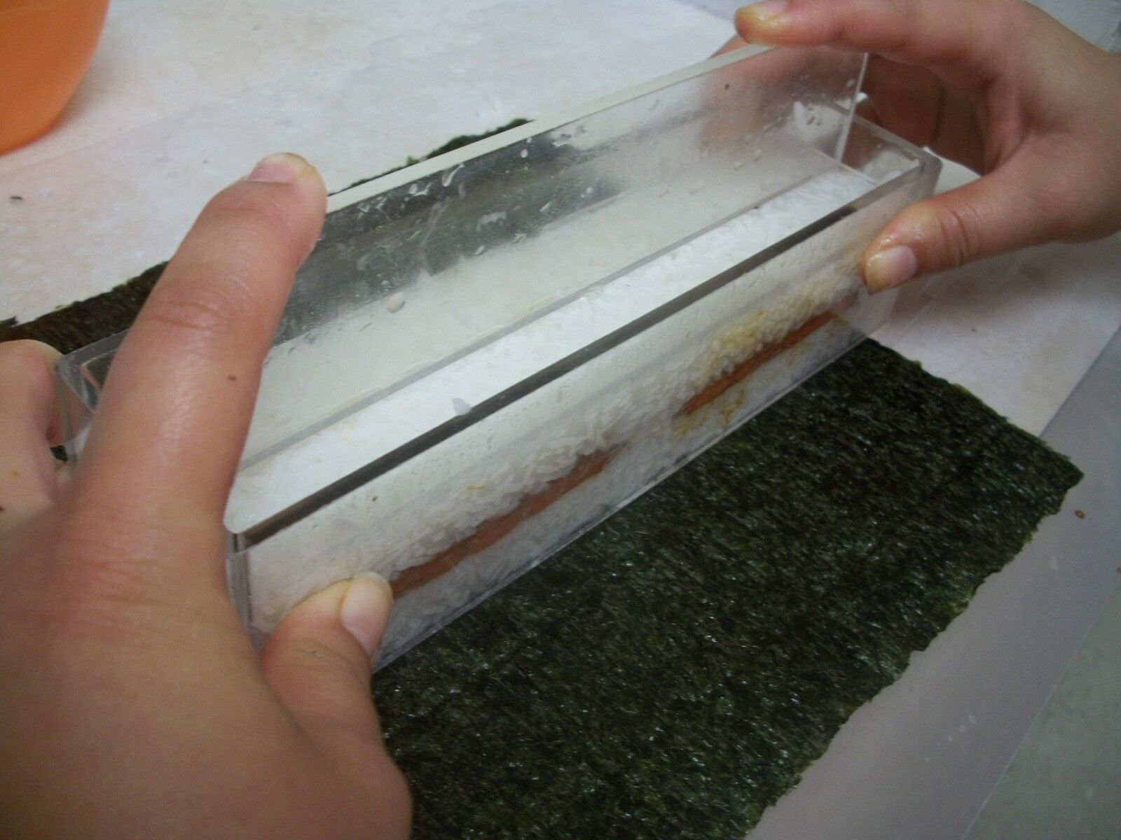 Single Acrylic Spam Musubi Sushi Maker Rice Press Bento Mold Non