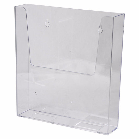 Wall Mount Sign Brochure Holder 8.5x11" Clear Plastic Top Quality