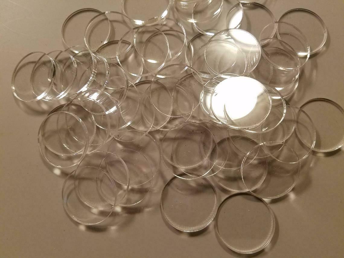 2 PACK 6" Clear Circle Disc 3/16" (4.5mm) Thick Cast Acrylic Plexiglass