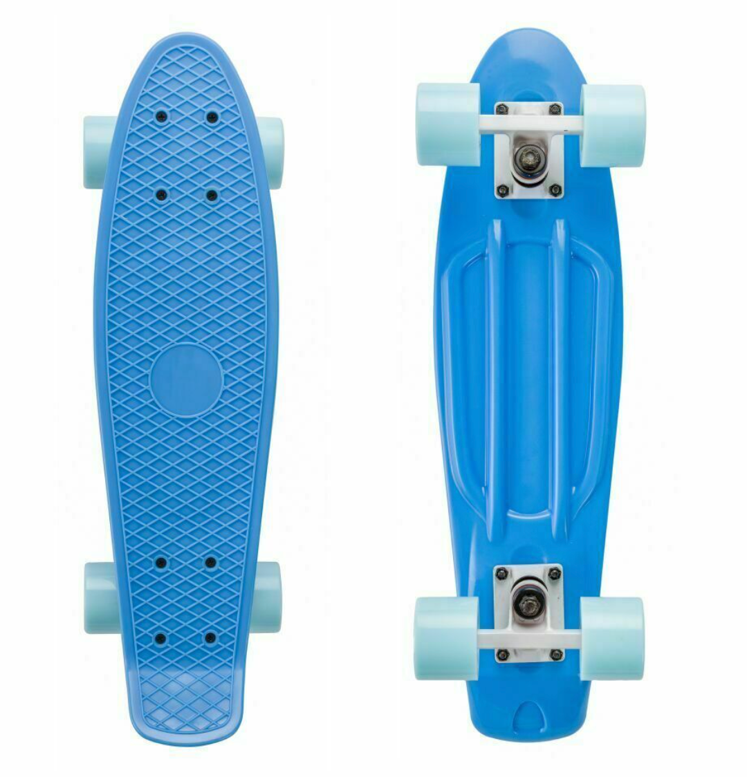 Blue Skate Board Skateboard 22" Cruiser Board