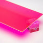 1/8" (3mm) Pink Fluorescent Acrylic 12"x12" Cast Plexiglass Sheet