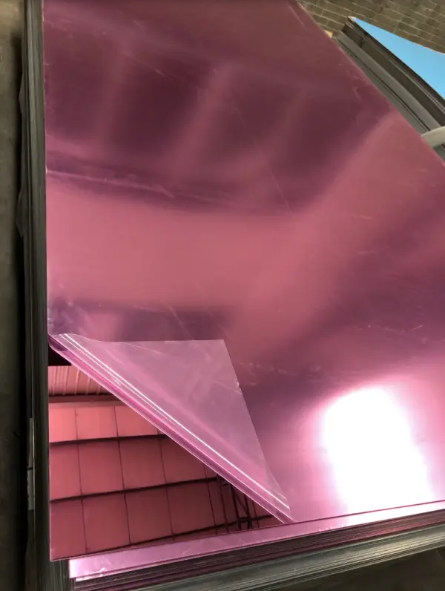 1/8" (3mm) Pink Mirror Acrylic Plexiglass Plastic Sheet 12" x 12"